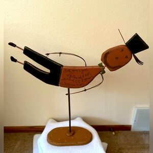 Vintage Halloween Wood/Metal Flying Pumpkin Man